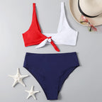 Damen Bikini-Set mit innovativem Knoten-Design und hoch geschnittenem Höschen R&B