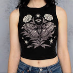Damen Crop-Top mit einzigartigem Design und modischem Schriftzug R&B