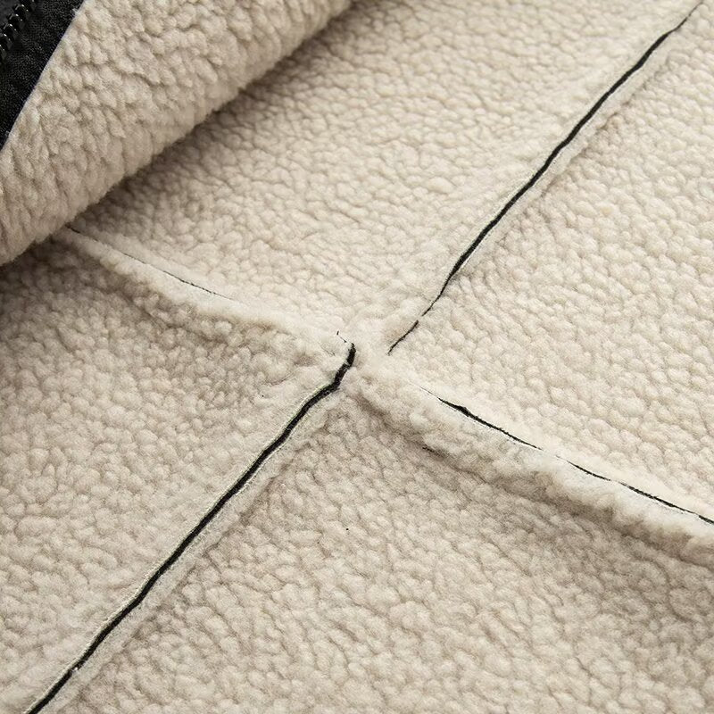 Damen Kunstlederjacke mit warmem Sherpa-Futter und praktischen Taschen R&B