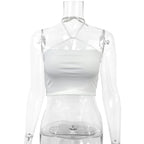 Damen Crop-Top mit raffiniertem Kreuzträger-Design