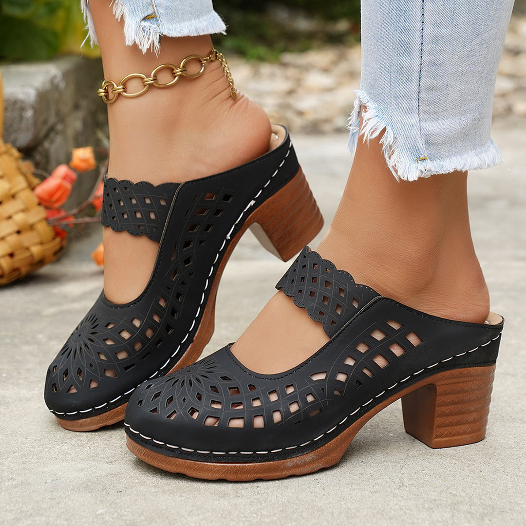 Damen Elegante und luftige Pantoletten R&B