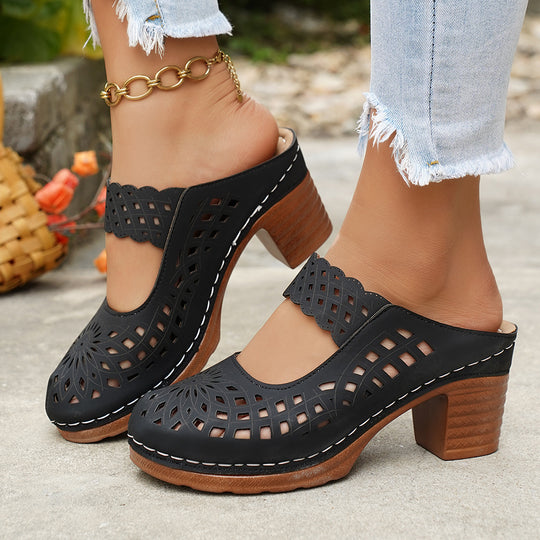 Damen Elegante und luftige Pantoletten R&B