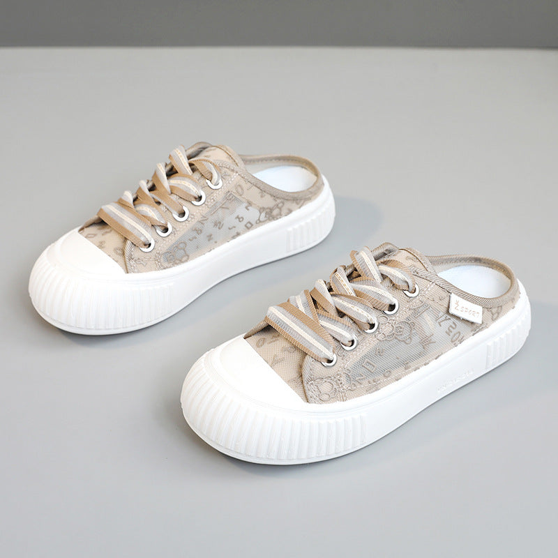 Damen Slip-On Sneakers mit atmungsaktiver Mesh-Oberfläche und elastischen Schnürsenkeln R&B