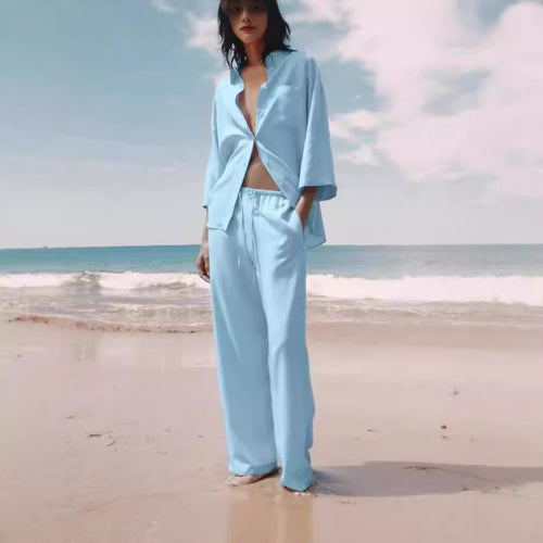 Damen lässiges Satin-Set R&B