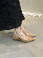 Damen elegante Sling-Pumps mit modischem Design und bequemem Blockabsatz R&B