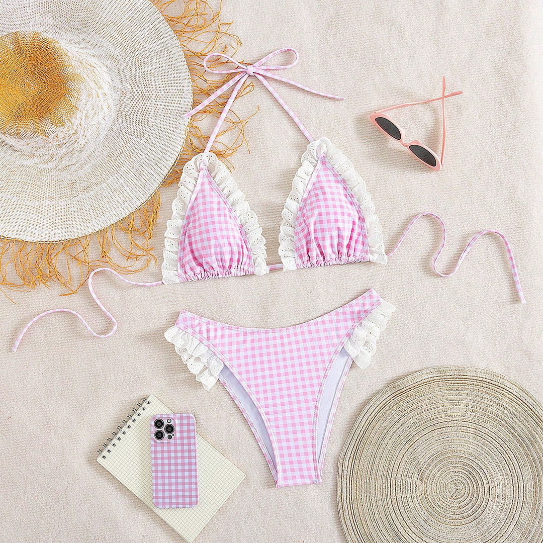 Damen Triangel-Bikini mit Rüschen R&B