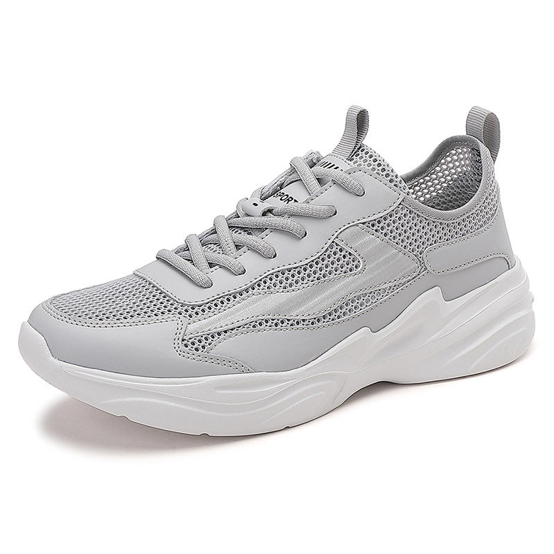 Herren nan skulpturaler Freizeit-Sneaker mit geformter Dämpfungssohle und atmungsaktiver Netzgewebe-Lederkombination R&B