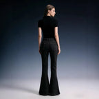 Damen Flared Jeans mit hohem Bund und bequemem Stretchbund