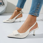 Damen Elegante Slingback-Pumps mit modischem Schleifen-Detail R&B