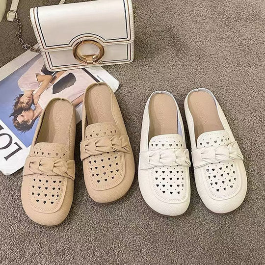 Damen Modische Clogs mit bequemem Knopfdetail R&B
