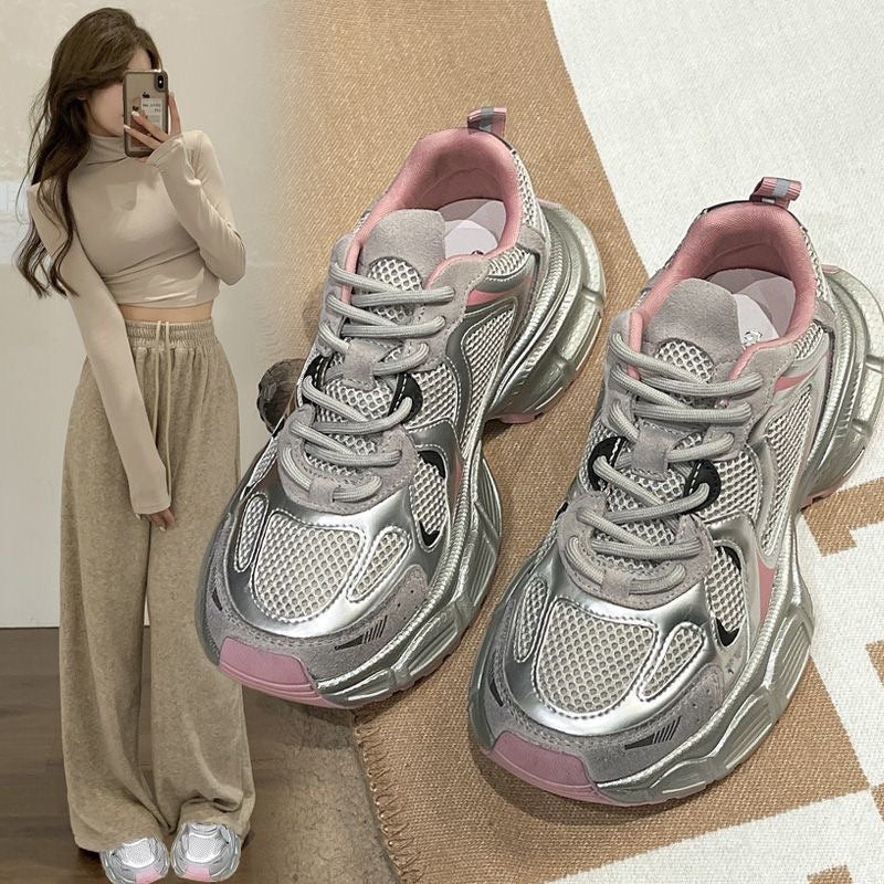 Damen Leichte Sport-Sneaker mit atmungsaktiven Mesh-Einsätzen und dämpfender Sohle R&B