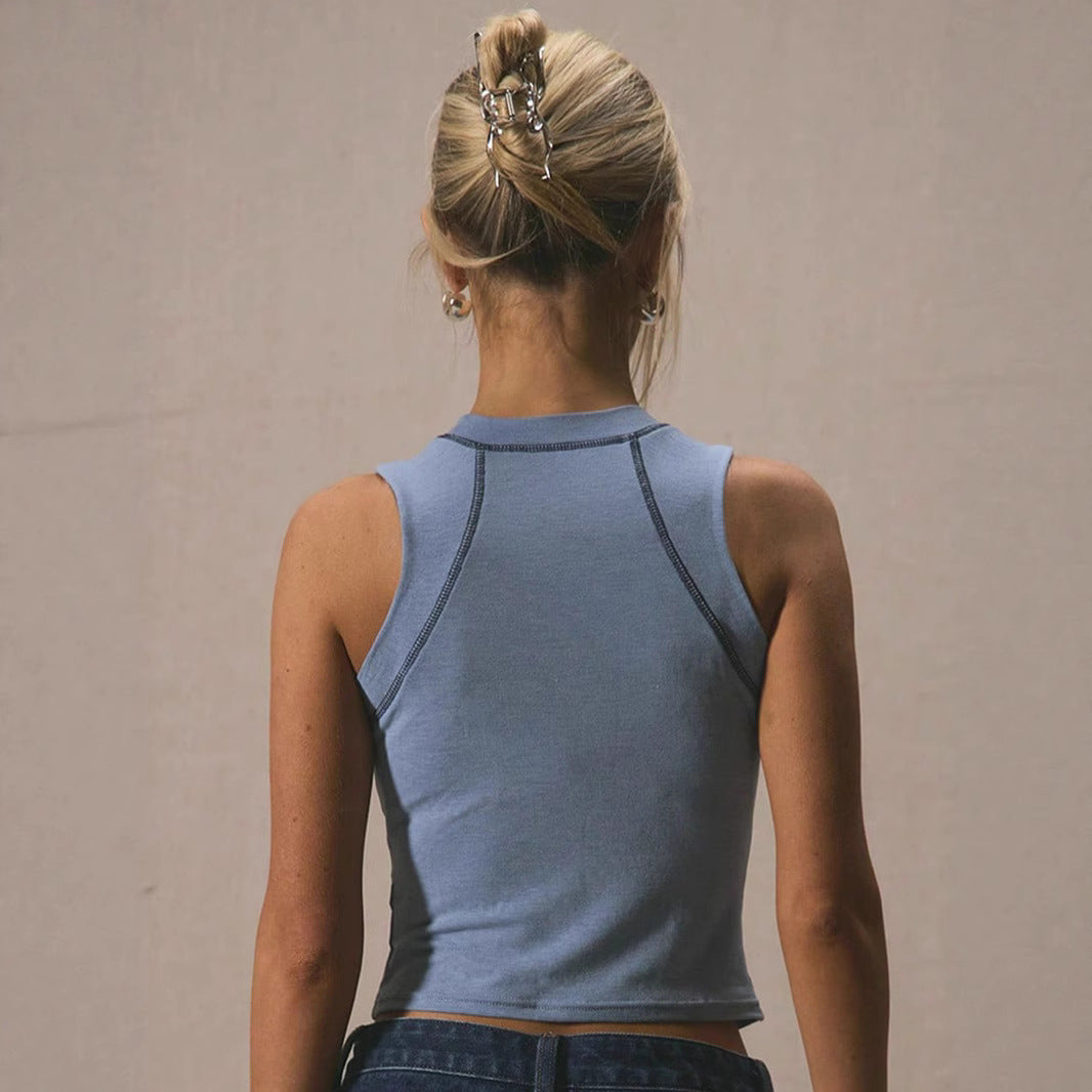 Damen Sportliches Crop-Top R&B