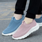 Damen Atmungsaktive Slip-On Sneakers mit flexiblem Strickdesign R&B