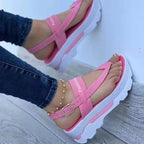 Damen Plateau-Riemensandalen mit verstellbarem Riemen und flexibler Sohle R&B