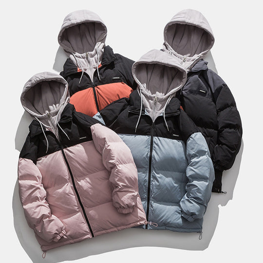 Herren Winterjacke mit abnehmbarer Kapuze und wärmeisolierender Fütterung R&B