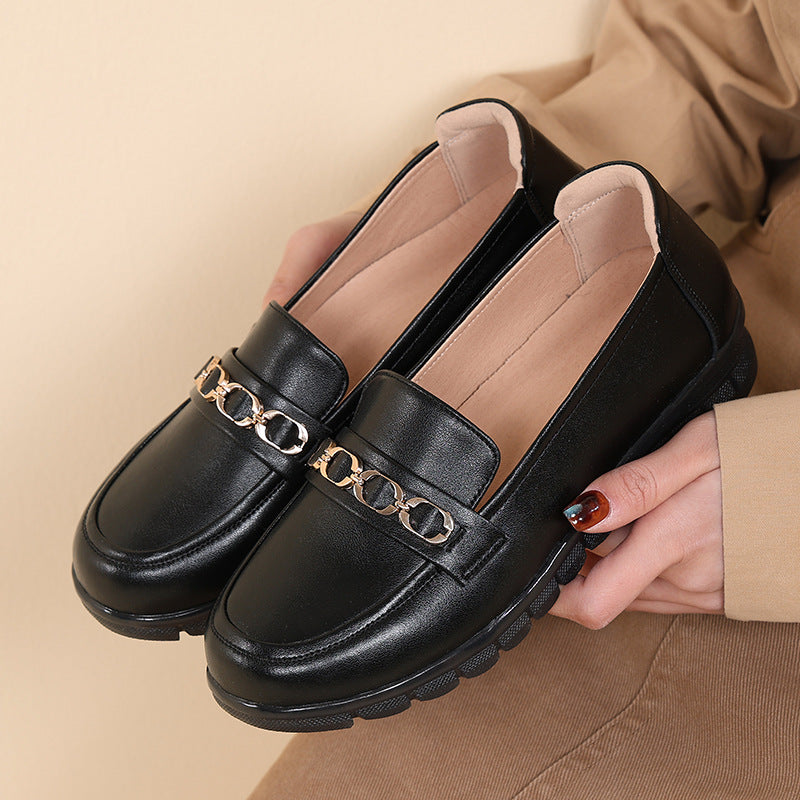 Damen Mokassins mit modischem Kettendetail und rutschfester Sohle R&B