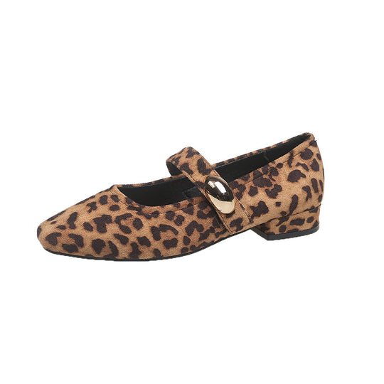 Damen Elegante Flachschuhe mit verstellbarem Riemen und glänzender Oberflächenstruktur R&B