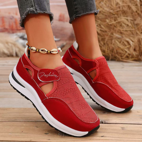 Damen Bequeme Slip-On Sneakers mit elastischem Riemen und innovativem Design R&B