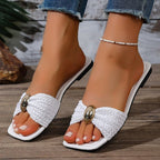 Damen Trendige Riemensandalen mit dekorativem Schleifendetail R&B