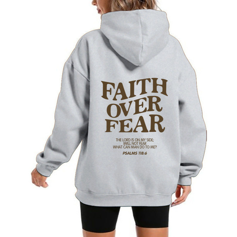 Damen Kapuzensweater mit motivierendem Schriftzug und bequemem Schnitt