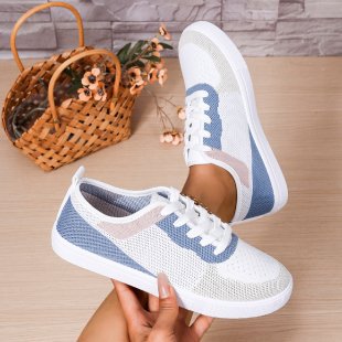 Damen atmungsaktive Sneakers mit elastischer Netzstruktur R&B