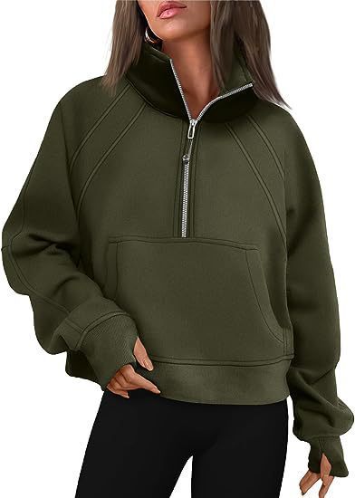 Damen Hoodie mit hohem Kragen und Reißverschluss R&B