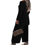 Damen lässiges und elegantes Zweiteiler-Set mit weitem Schnitt und modernen Akzenten R&B