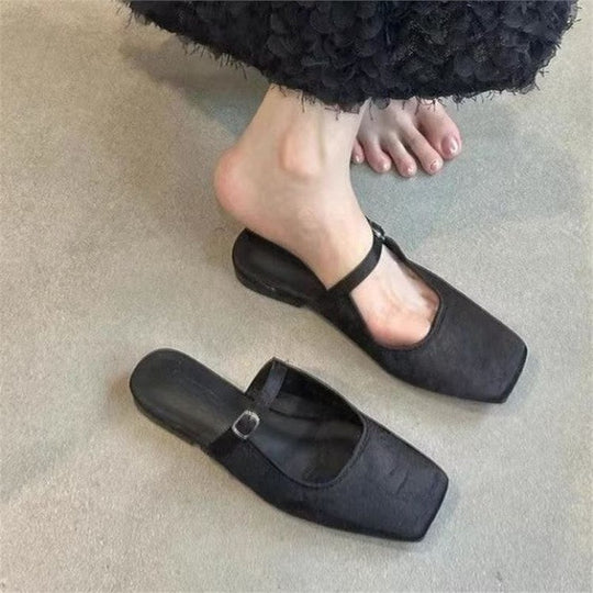 Damen elegante Mules mit Floral-Design R&B