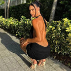 Damen ärmelloses Minikleid mit Raffungen und eleganten Details R&B