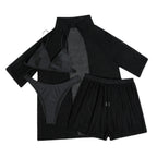 Damen lässiges Strand-Outfit mit offener Robe und Shorts R&B