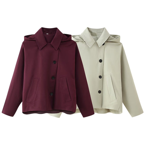 Damen Übergangsjacke mit Kapuze und praktischen Taschen R&B
