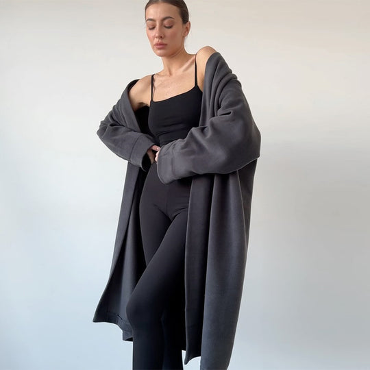 Damen Kuscheliger Oversize-Mantel R&B