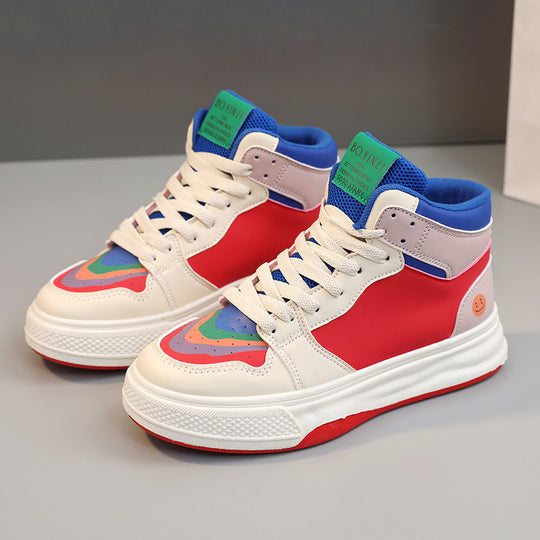 Damen modische High-Top Sneakers mit bunten Akzenten und atmungsaktivem Obermaterial R&B