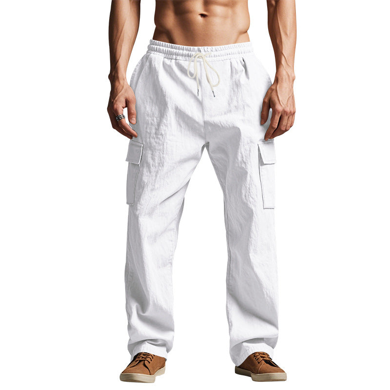 Herren lockere Cargohose mit elastischem Bund und praktischen Seitentaschen R&B