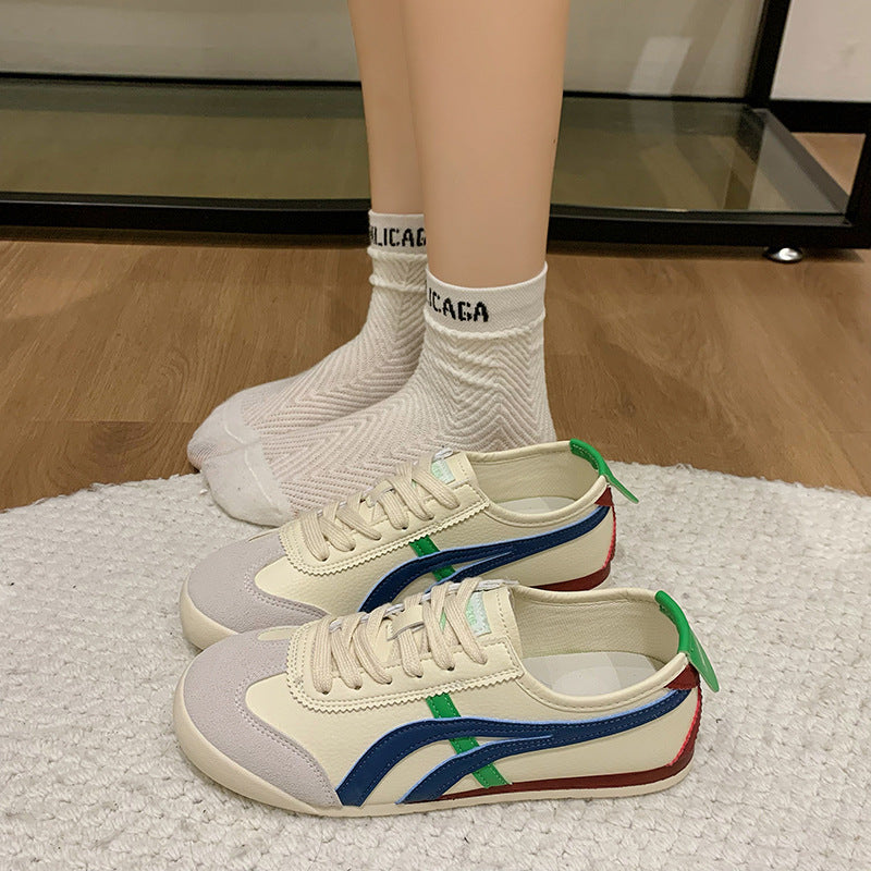 Damen Sportliche Sneakers im Retro-Design mit kontrastierenden Farbakzenten R&B