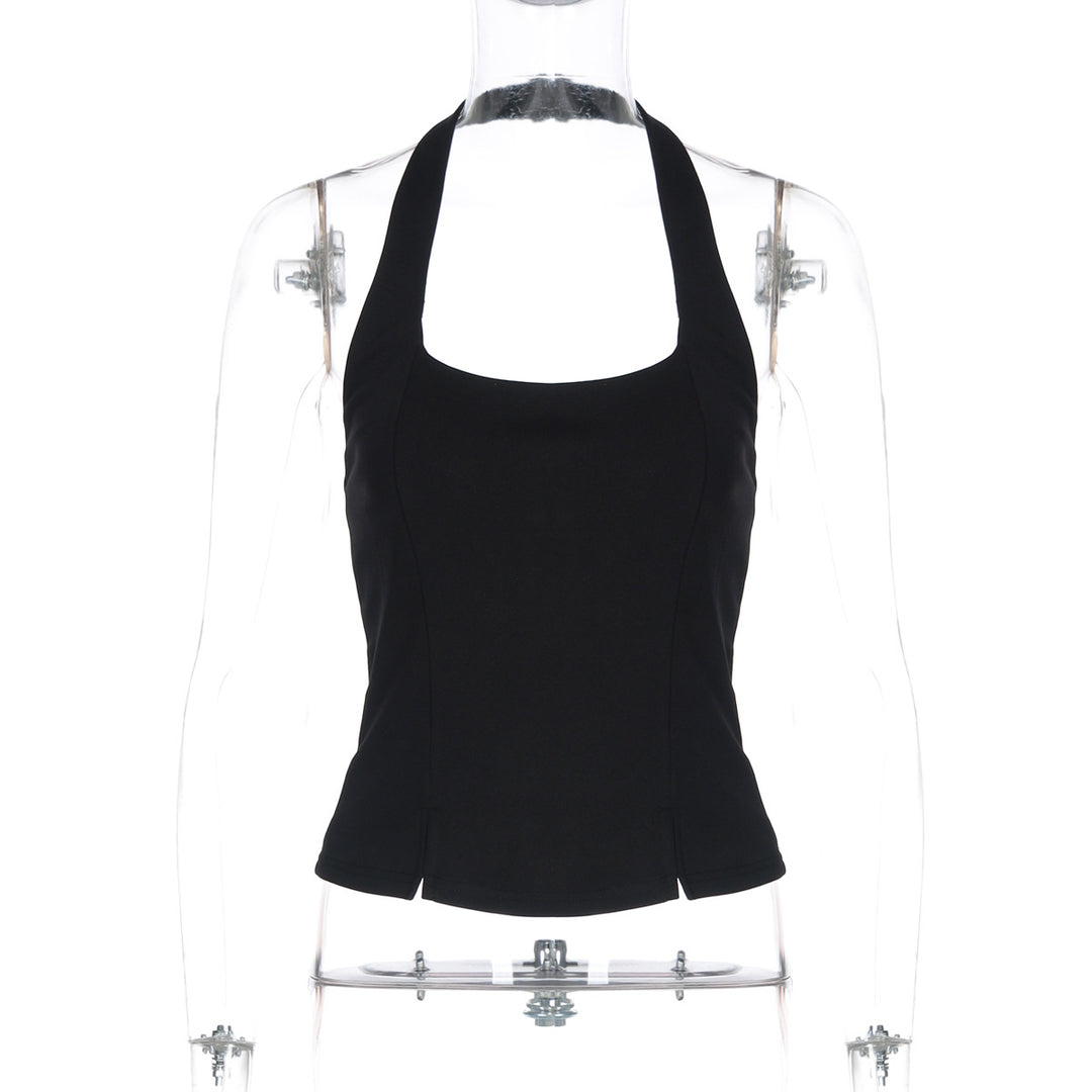 Damen Elegantes Oberteil mit quadratischem Ausschnitt und speziellen Schlitzdetails R&B
