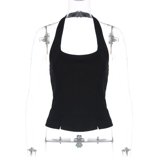 Damen Elegantes Oberteil mit quadratischem Ausschnitt und speziellen Schlitzdetails R&B