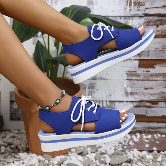 Damen Sportliche Sneaker-Sandalen mit offenem Zehenbereich und modischem Obermaterial R&B