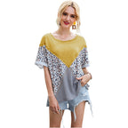 Damen Modisches Oversized-Oberteil mit einzigartigem Tiermuster und lässigem Schnitt