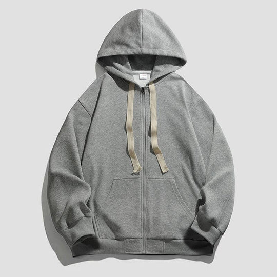 Damen warme Kapuzenjacke mit durchgehendem Reißverschluss und großzügigen Taschen R&B