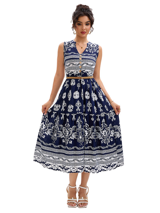 Damen Midikleid mit floralen Mustern R&B