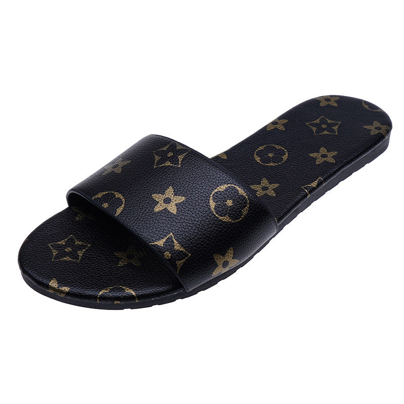 Damen modische Freizeitsandalen mit bequemem Riemen und angesagtem Print R&B