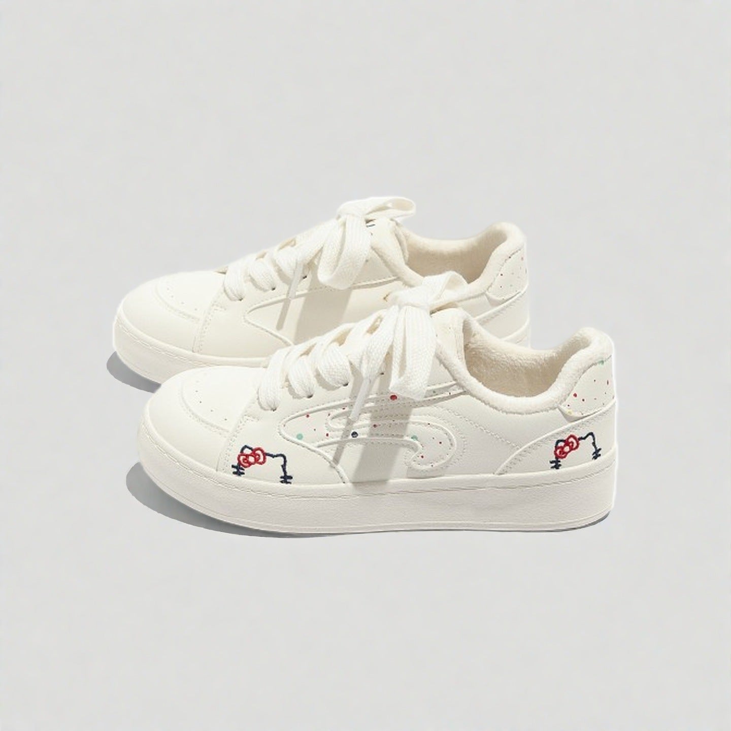 Damen bequeme und stilvolle Sneaker mit Fleece-Innenfutter
