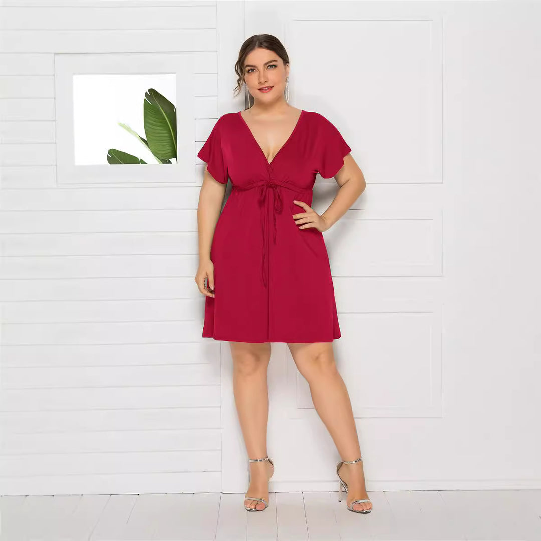 Damen Freizeitkleid mit modischem Wickeldetail R&B