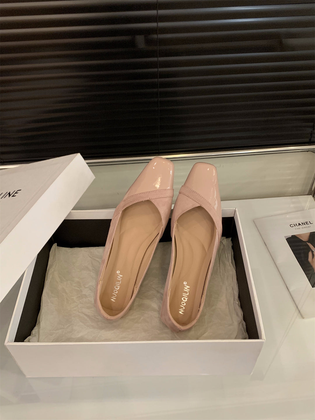 Damen elegante Stiefeletten mit modischem Glanz und komfortablem Fußbett R&B