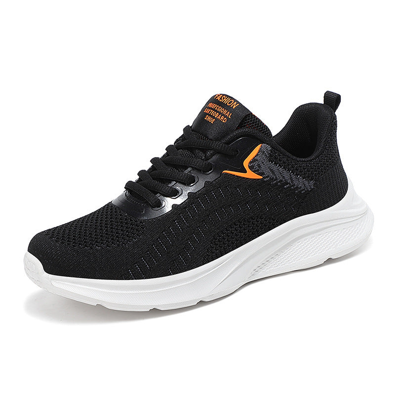 Damen nan nahtloser Strick-Walkingschuh mit atmungsaktivem Maschenoberteil, ergonomischer Wellendämpfung und verstärkter Fersenlasche R&B