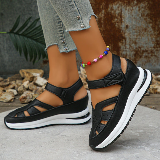 Damen modische Plateausandalen mit verstellbaren Riemen R&B