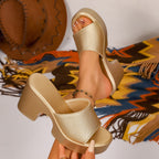 Damen High Heel Slip-On Sandalen
