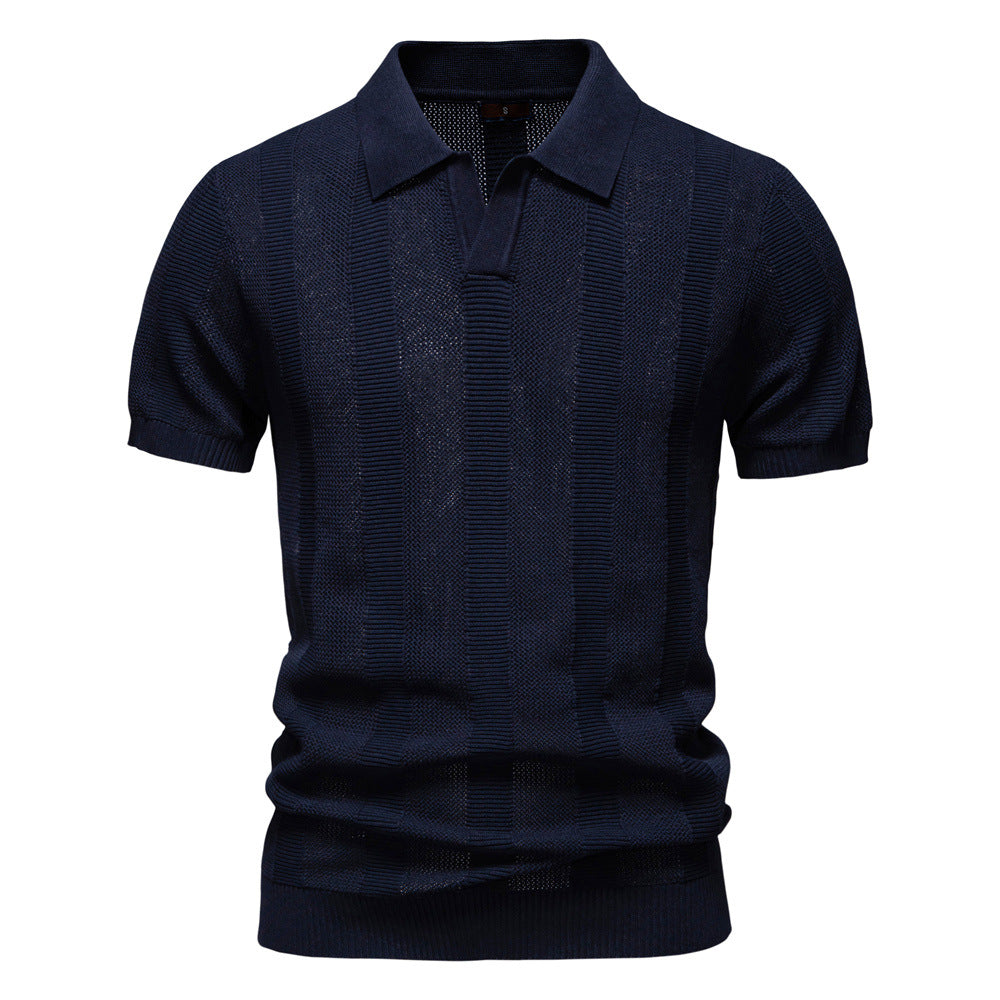 Herren Poloshirt mit strukturiertem Design und hochentwickeltem Tragekomfort R&B