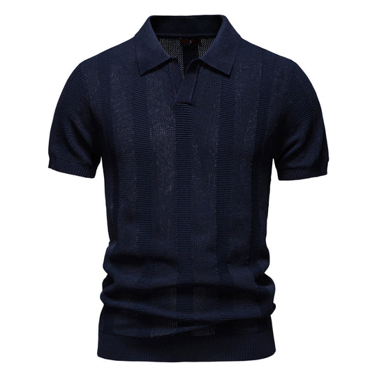 Herren Poloshirt mit strukturiertem Design und hochentwickeltem Tragekomfort R&B